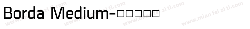 Borda Medium字体转换